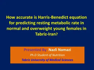 Accuracy of Harris-Benedict Equation for RMR Prediction in Tabriz-Iran