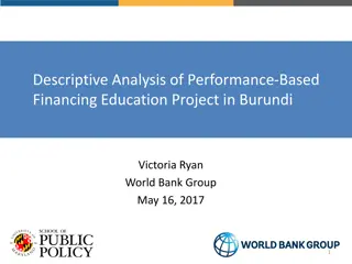 Performance-Based Financing in Burundi: Education and Health Projects Analysis