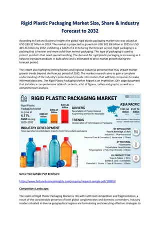 Rigid Plastic Packaging Market Size, Share & Industry Forecast to 2032