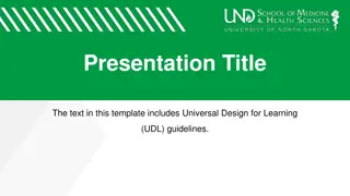 Enhancing Presentations with Universal Design for Learning (UDL)