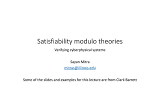 Verifying Cyberphysical Systems with Satisfiability Modulo Theories