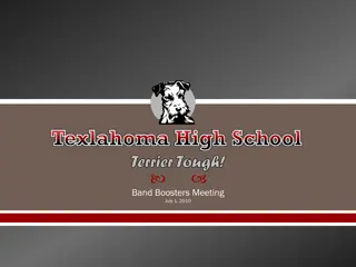 Texlahoma High School Band Boosters Meeting - New Officers, Fundraising Ideas & Results