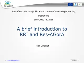Responsible Research and Innovation (RRI) in European Context