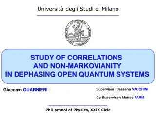 Study of Correlations and Non-Markovianity in Open Quantum Systems