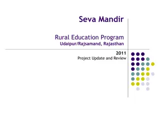 Seva Mandir Rural Education Program in Udaipur-Rajsamand, Rajasthan: Project Review 2011
