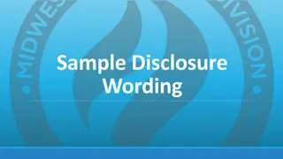 Sample Disclosure Wording for Nurse Planners