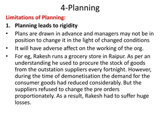 Limitations of Planning in Business Management