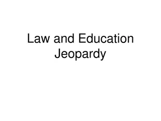 Law and Education Jeopardy Categories - Tinker Schoolcase Facts