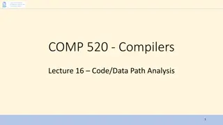 Compilers Lecture on Code and Data Path Analysis