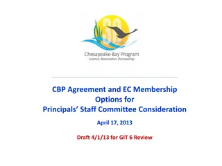 Chesapeake Bay Agreement Options and Key Requirements
