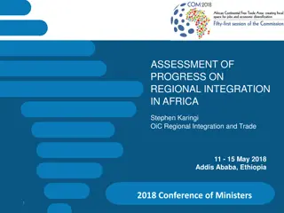 Assessment of Progress on Regional Integration in Africa