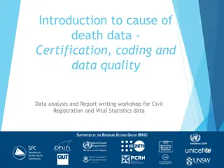 Understanding Cause of Death Certification and Coding Workshop