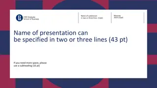 Moscow 2023 Presentation Guidelines and Tips