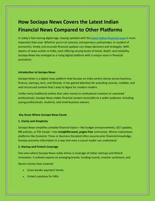 How Sociapa News Covers the Latest Indian Financial News Compared to Other Platforms