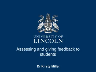 Effective Strategies for Student Assessment and Feedback
