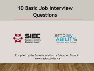 Common Job Interview Questions and Tips