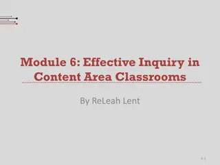 Effective Inquiry in Content Area Classrooms - Building Complex Knowledge