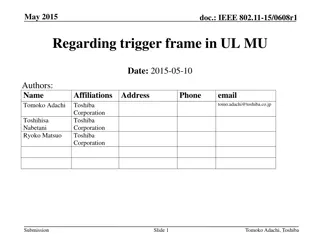 Trigger Frame in UL MU for IEEE 802.11-15