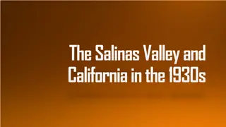 Salinas Valley in the 1930s: A Snapshot of California's Agricultural Hub