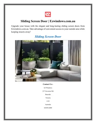 Sliding Screen Door  Ezwindows.com.au