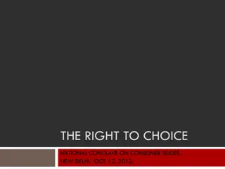 National Conclave on Consumer Issues: The Right to Choice