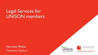 Comprehensive Legal Services for UNISON Members by Thompsons Solicitors