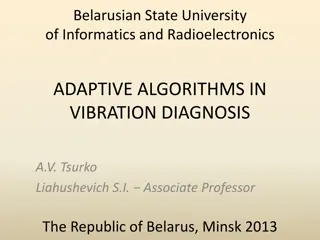 Adaptive Algorithms in Vibration Diagnosis at Belarusian State University