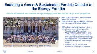 Sustainable Particle Collider Innovations: Energy Frontier Perspectives