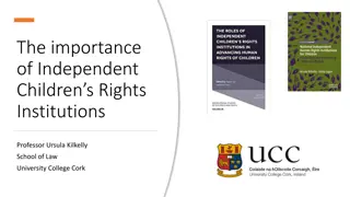 Importance of Independent Children's Rights Institutions & Paris Principles