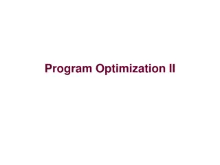 Advanced Program Optimization Techniques and SIMD Instructions