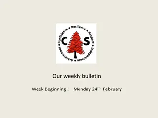 School Weekly Bulletin - Week of February 24th - Events, Trips & Word of the Week