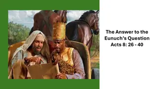 Eunuch's Question in Acts 8:26-40 Reveals Truth About Jesus