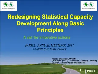 Innovative Actions and Development Principles for Statistical Capacity