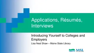 Crafting Effective Applications, Résumés, and Interview Strategies for Success