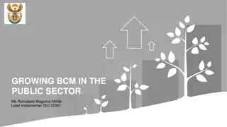 Growing Business Continuity Management in Public Sector