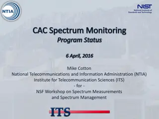 Workshop on Spectrum Measurements and Spectrum Management by Mike Cotton at NTIA ITS