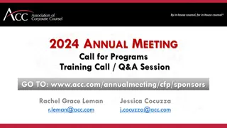 Exclusive Insights into 2024 ACC Annual Meeting Call for Programs