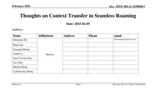 Insights into Context Transfer for Seamless Roaming in IEEE 802.11 Networks