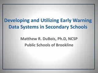 Developing and Utilizing Early Warning Data Systems in Secondary Schools by Matthew R. DuBois