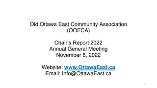 Ottawa East Community Association (OOECA) Annual Report 2022 Updates