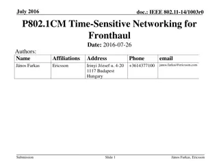 Time-Sensitive Networking for Fronthaul in 5G Architecture