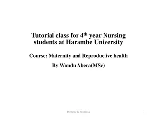 Maternity and Reproductive Health Tutorial for 4th-Year Nursing Students by Wondu Abera