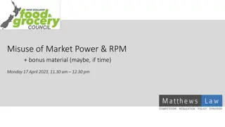 Understanding Misuse of Market Power and RPM Prohibition