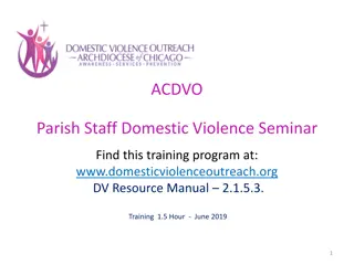 Understanding Domestic Violence: Training Program Highlights