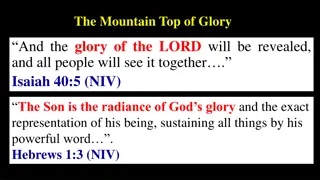 Mountain Top of Glory: Transformative Encounter with God