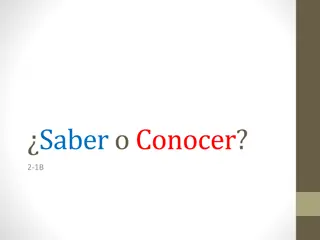 Forms of Saber and Conocer: Understanding the Difference