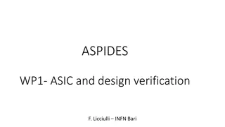 ASPIDESWP1 ASIC and Design Verification Requirements