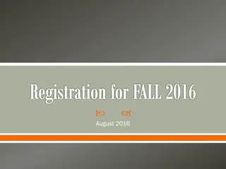 Important Fall 2016 Registration and Academic Guidelines