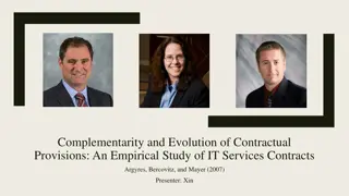 Evolution of Contractual Provisions in IT Services Contracts