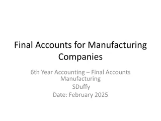 Understanding Final Accounts for Manufacturing Companies: Structure and Application